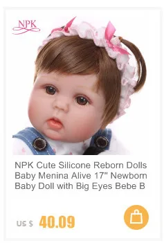 NPK Baby Reborn Doll Одежда для 55 см Baby Alive игрушки для детей милые игрушки для девочек мягкий силиконовый корпус Детские куклы аксессуары