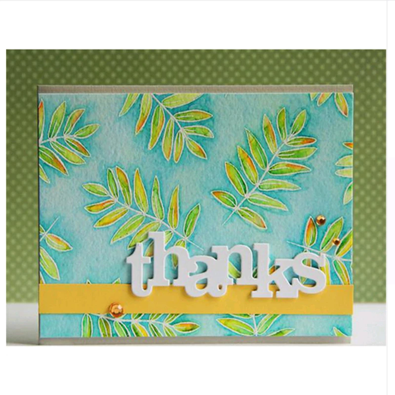 Металлические трафареты для высечки Word Thank рукоделия скрапбукинг декоративное
