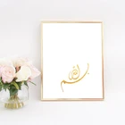 Золотая мусульманская каллиграфия Bismillah, настенный художественный плакат, печать мусульманского ислама, домашний декор, холст, живопись, арабская каллиграфия, знак, картина