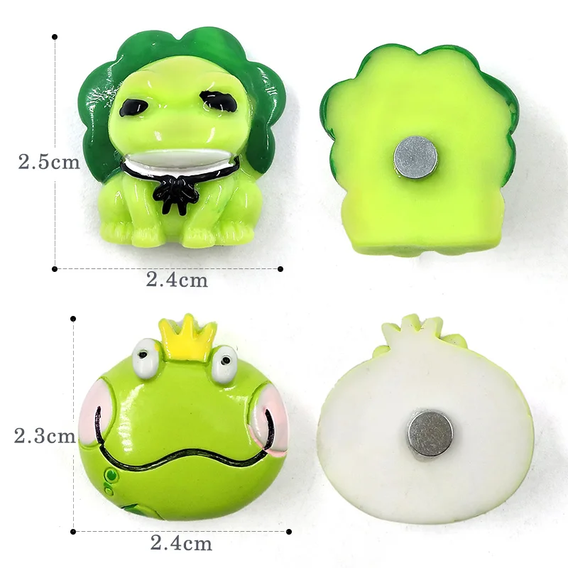 6 шт. магниты на холодильник с мультяшными зелеными лягушками|Магниты