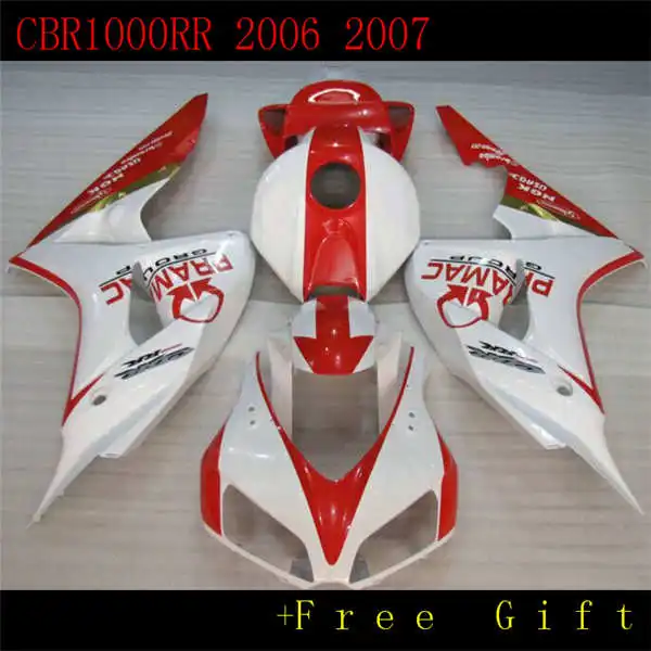 

Dor-Mold Full Fairings For CBR1000RR 2006 2007 CBR 1000 RR 06 07 CBR 1000RR Body Kit Red White