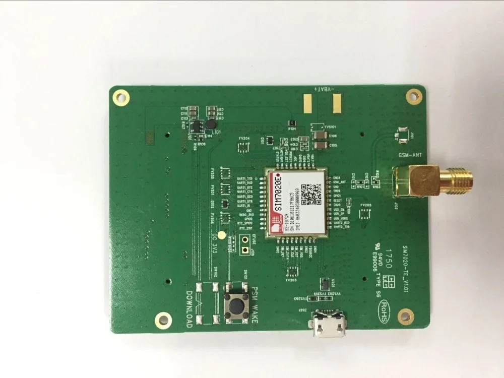 Оригинальная макетная плата SIMCOM SIM7020 SIM7020E Многополосная B1/B3/B5/B8/B20/B28 LTE NB IoT