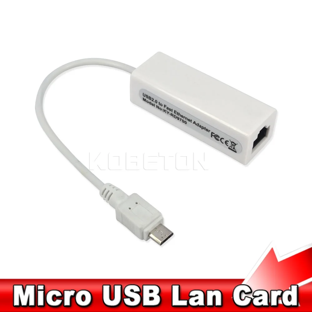 Адаптер сетевой карты kebidu Micro USB 2 0 к Ethernet RJ45 адаптер 10/100 Мбит/с для Android ПК