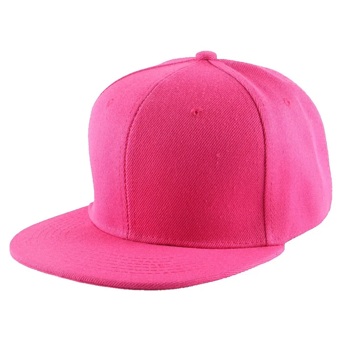 fuchsia Дешевые мужские и женские хип-хоп кепки спортивные бейсболки однотонная шляпа акриловая уличная женская мужская повседневная защелкивающаяся задняя обвязка - Цвет: fuchsia