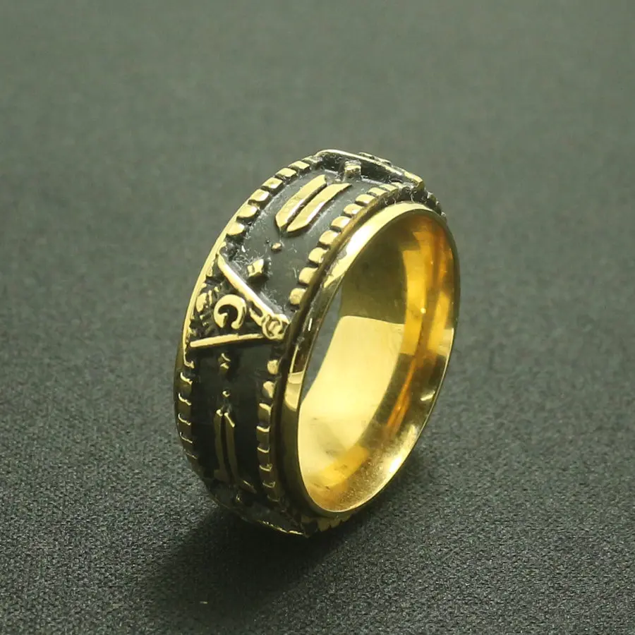 Новейшее мужское кольцо масонов из нержавеющей стали 316L|freemason ring|316l stainless steelring ring