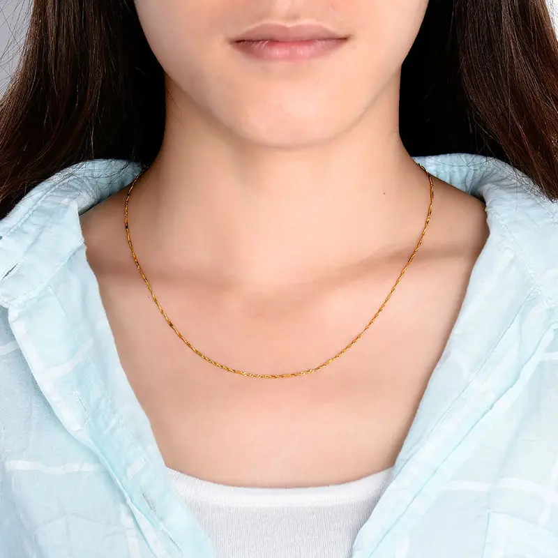 Цепочка из розового золота 18 К/750 пробы около 45 см|necklace fashion|necklace necklacenecklace beautiful |