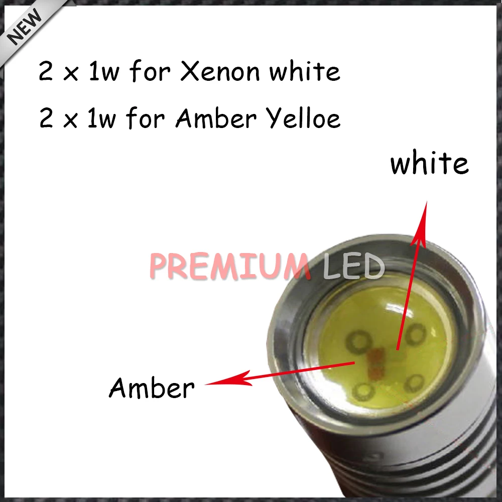 2pcs Super Bright White/Amber High Power 3157 3057 3357 3457 Switchback LED Bulbs For Turn Signal Lights | Автомобили и мотоциклы
