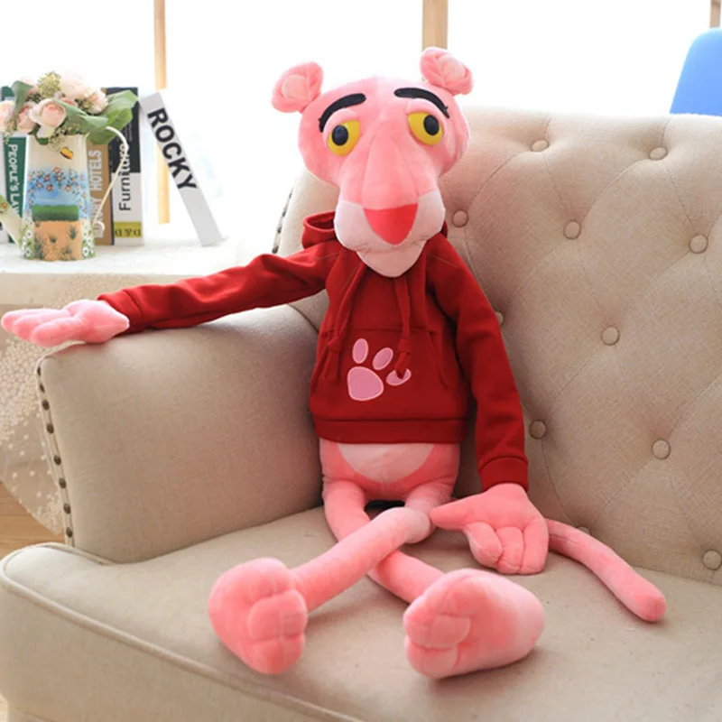Red clothes 1 шт Высокое качество большие Размеры детские игрушки игрушка милый непослушная Розовая пантера плюшевые куклы игрушка для декора дома 55/80/110 см - Цвет: Red clothes