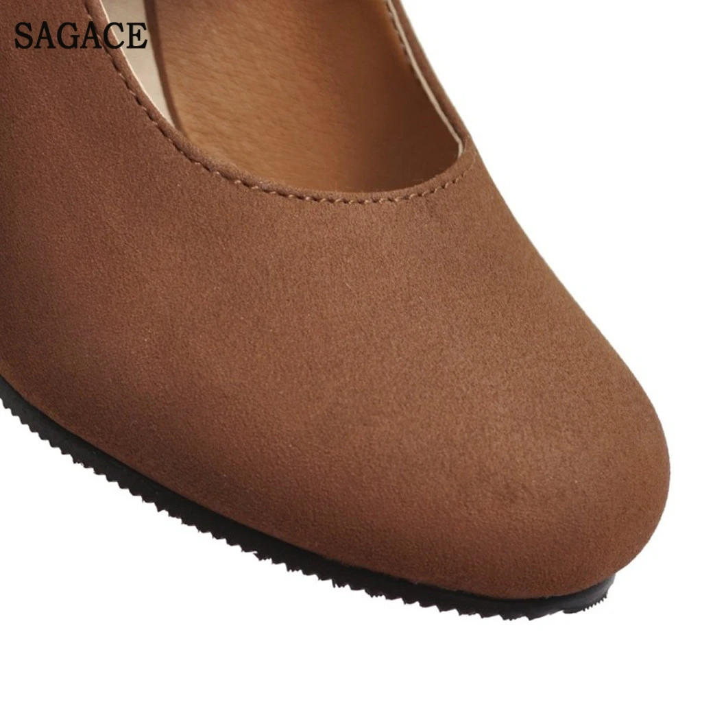 SAGACE/женские туфли на высоком квадратном каблуке Женские туфли-лодочки платформе