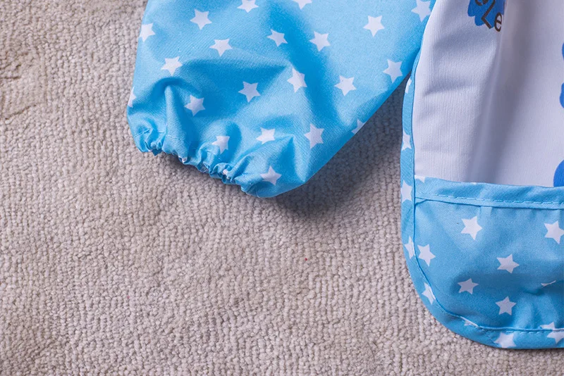 Детский нагрудник с длинными рукавами и рисунком из мультфильма; водонепроницаемый детский нагрудник; одежда для малышей; Одежда для новорожденных