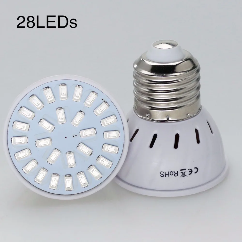 Светодиодные лампы полного спектра для выращивания растений E27 SMD 5730