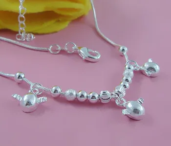 Новые модные браслеты на ногу в виде ангельских яиц из стерлингового серебра.