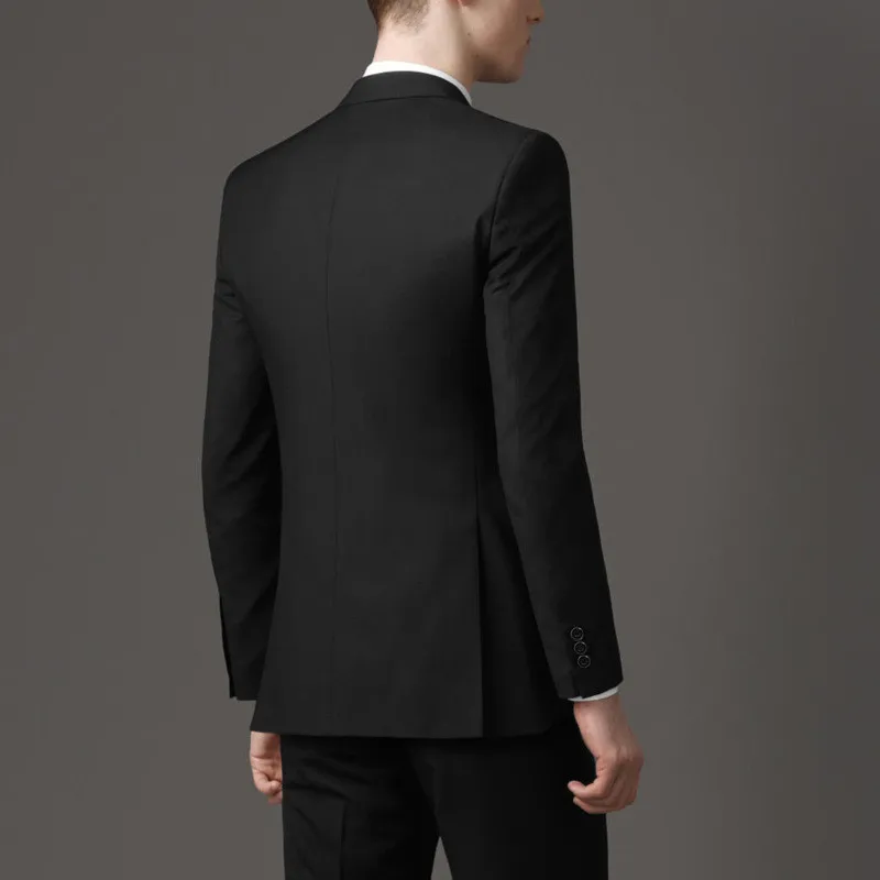 Новое поступление 2017 модный мужской блейзер для выпускного свадьбы черного