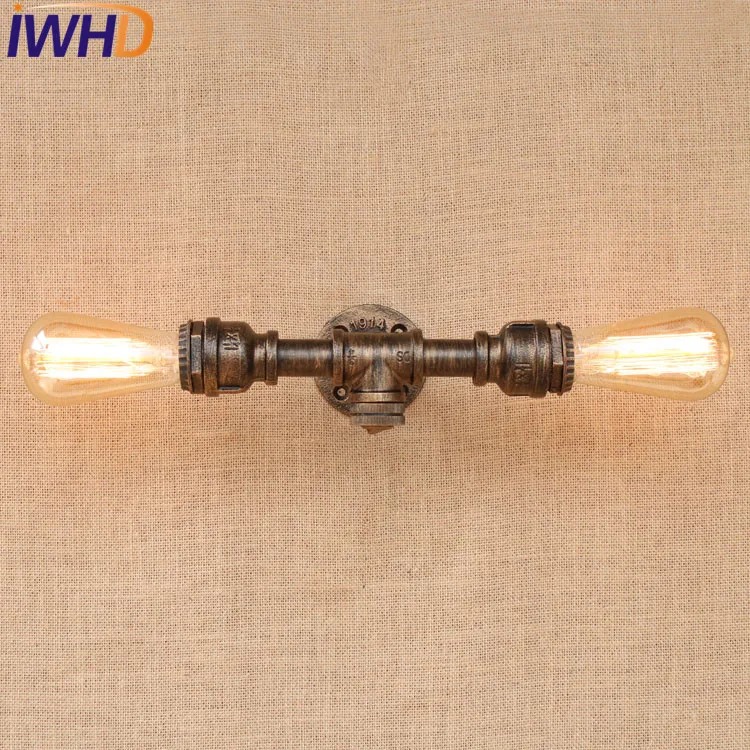 

Loft Style Retro Water Pipe Lamp Industrial LED Edison Wall Sconce Switch Vintage Wall Light Fixtures Indoor Lighting Lamparas