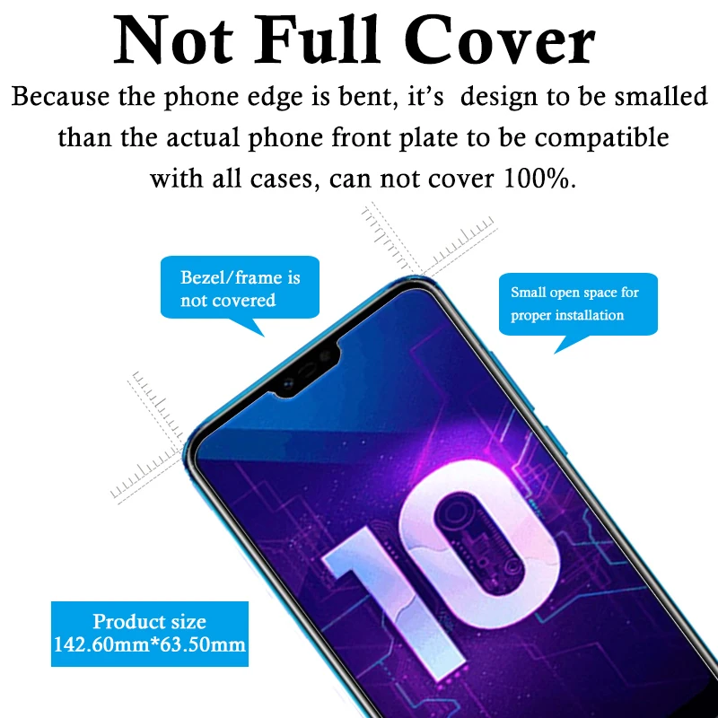 Закаленное защитное стекло для Honor 10 Защитная пленка экрана Huawei 9 8 7 Lite Xonor Honer 8x 7x 6x