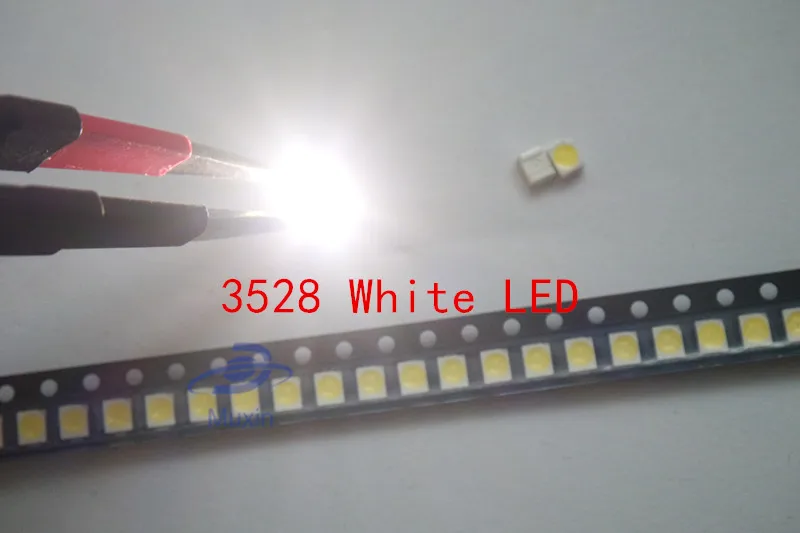 200 шт./лот 1210 Белый 3528 SMD светодиодные Яркие Белые светоизлучающие диоды 5000-7000k 6-7lm
