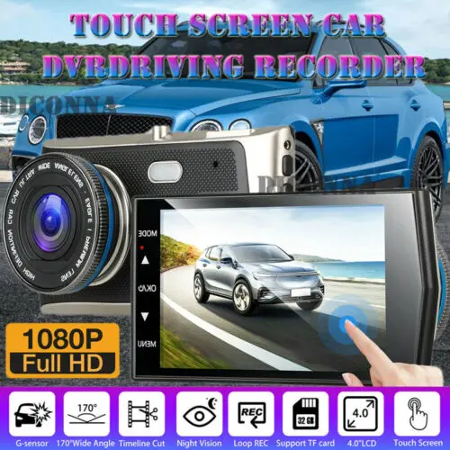 4 дюймовый 1080HD Автомобильный видеорегистратор с сенсорным экраном камера видео