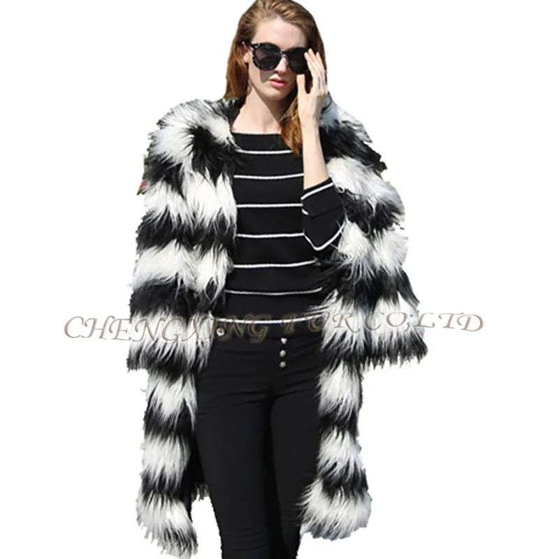 Женская зимняя куртка ручной работы из натурального меха козы лидер продаж CX-G-A-254