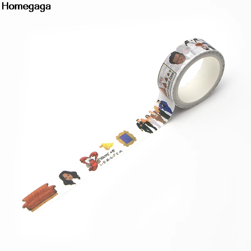 Homegaga друзья ТВ шоу васи лента diy Скрапбукинг Ремесло клейкая бумага маскирующая лента печатные узоры наклейки D1957