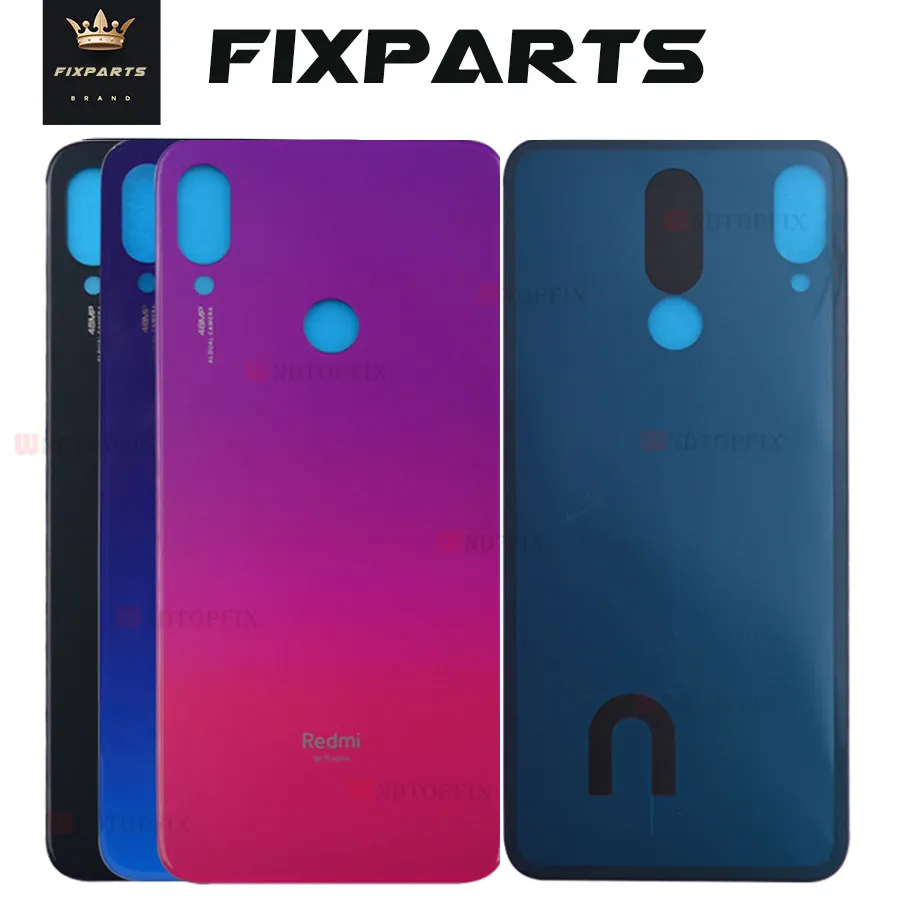Xiaomi Redmi note 7 крышка батареи Задняя стеклянная панель Задняя Дверь Корпус чехол для Redmi note 7 pro Задняя крышка батареи дверь