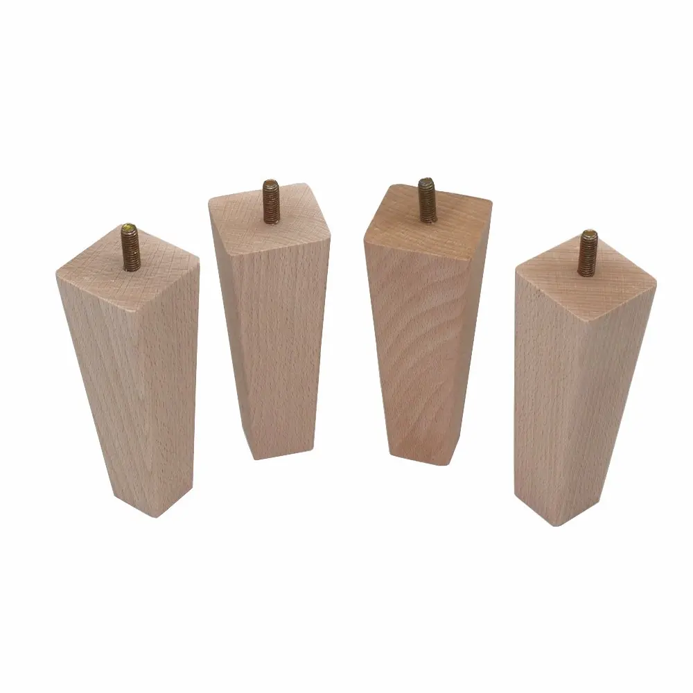 4Pcs 14cm Tapered Solid Beech Replacement Sofa Couch Chair Ottoman Loveseat Coffee Table Cabinet Wood Furniture chair | Мебель