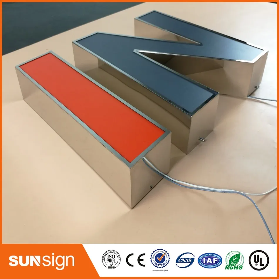 Заводская розетка Водонепроницаемая SUS Передняя светодиодная подсветка буквы