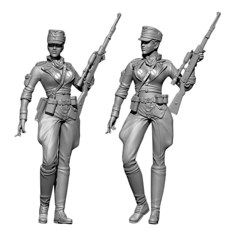 1/35 Resin Figure The Army Modern Military Soldier Unpainted And Unassembled Women Soldier Craft Kids Toys Gift