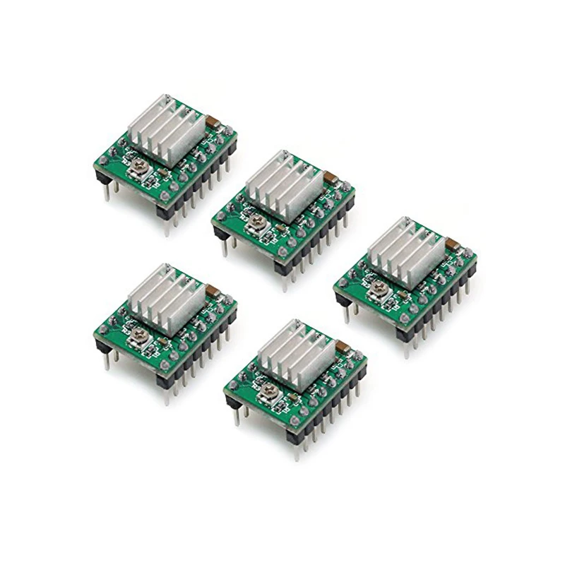 Reprap шаговый Драйвер A4988 двигатель драйвер модуль с радиатором|Драйвер двигателя|