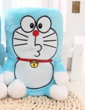 95cm kiss Плюшевые рулон одеяло 1 шт. 95 см мультфильм сладкий поцелуй Doraemon мягкие фланелевые офисные теплое плюшевое полотенце творческий подарок для маленьких детей - Высота: 95cm kiss