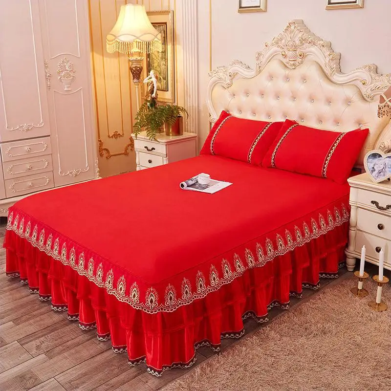 Кружевное постельное покрывало принцессы в Корейском стиле 100% хлопок белье с