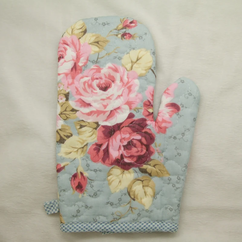 1 шт. Cooksmart 100% хлопок (внутри и снаружи) рукавица/перчатка светло-голубой фон