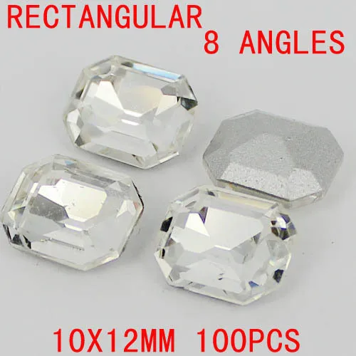 Стеклянные бусины прямоугольной формы свободная Имитация кристально чистые