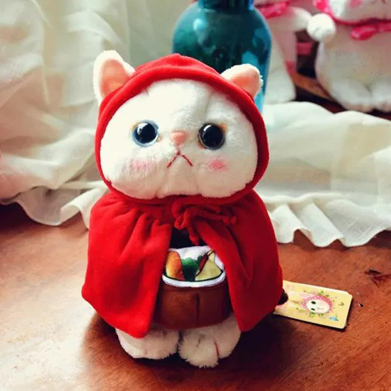 25 см Рождественская плюшевая игрушка каваи для кошек Мягкая кукла в виде