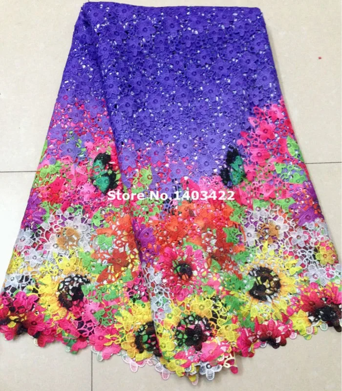 Бесплатная доставка! 2017 Африканский шнур кружева ткань гипюр кружевной ткани cupion