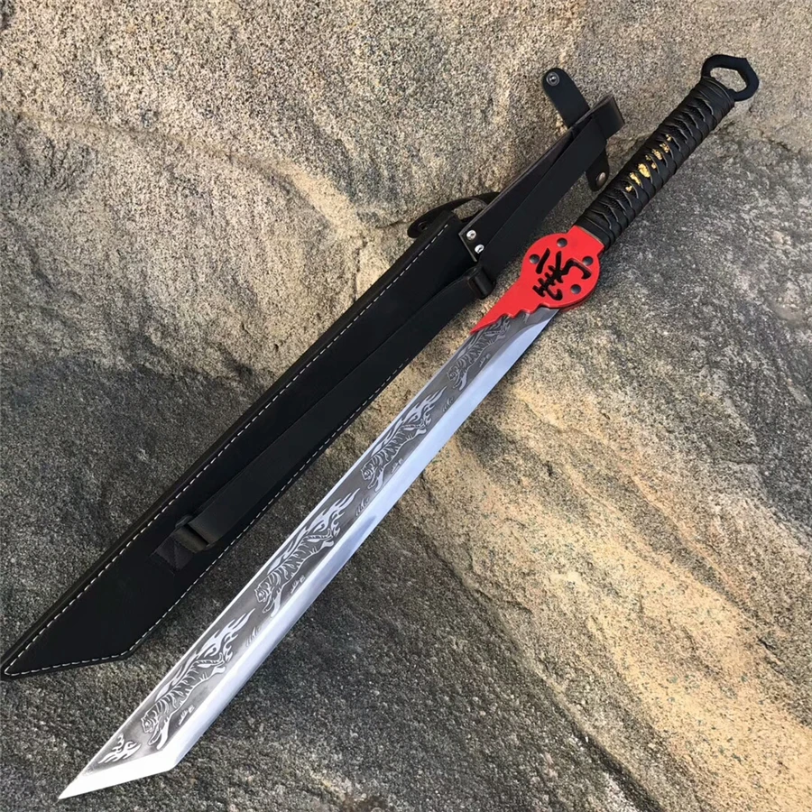 Высокосортный боевой меч дададао острое лезвие из 1090 высокомарганцевой стали с