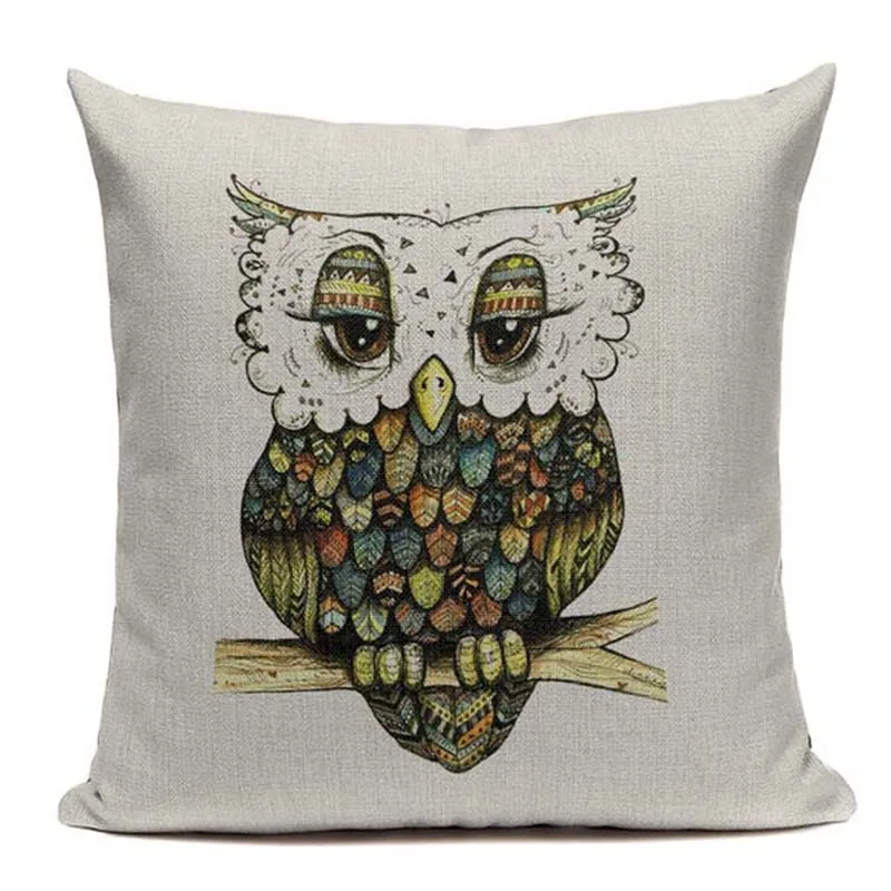 Декоративное хлопковое белье Серия животных винтажная хлопковая Подушка с
