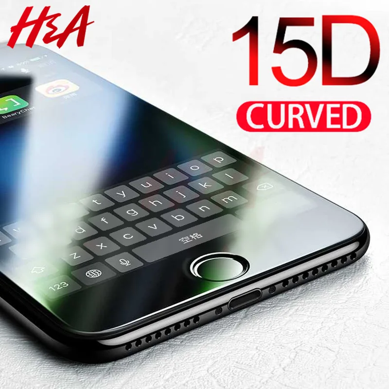 15D изогнутое полное покрытие закаленное стекло для iPhone 7 8 6 6s Plus XS Max XR X Защитное стекло для экрана протектор на x стекло пленка