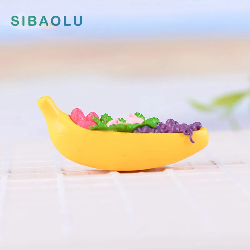 1 шт. миниатюрная фигурка лодки с бананами и фруктами аксессуары сделай сам