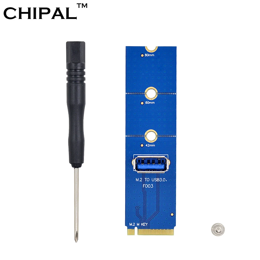 CHIPAL 50 шт./лот NGFF M.2 к USB 3 0 переносная карта M2 адаптер для PCI E райзерной карты