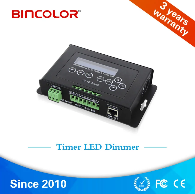 Bincolor BC 322 6A 4 канала таймера Диммер контроллер DC12V 36V аквариум завод свет
