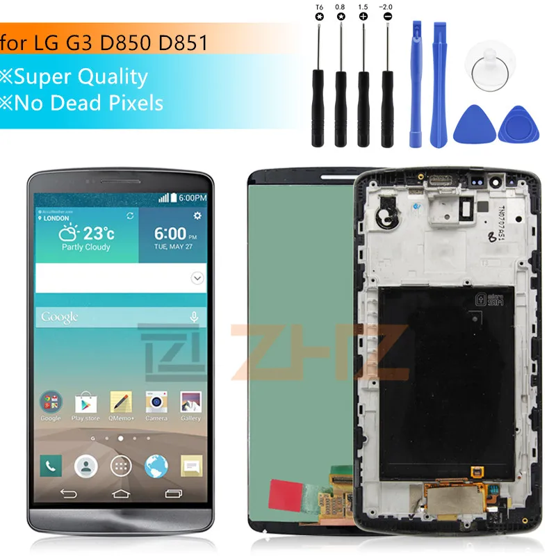 

For LG G3 LCD D850 D851 D855 LCD Display with Touch Screen Digitizer Assembly With Frame free shipping repair parts