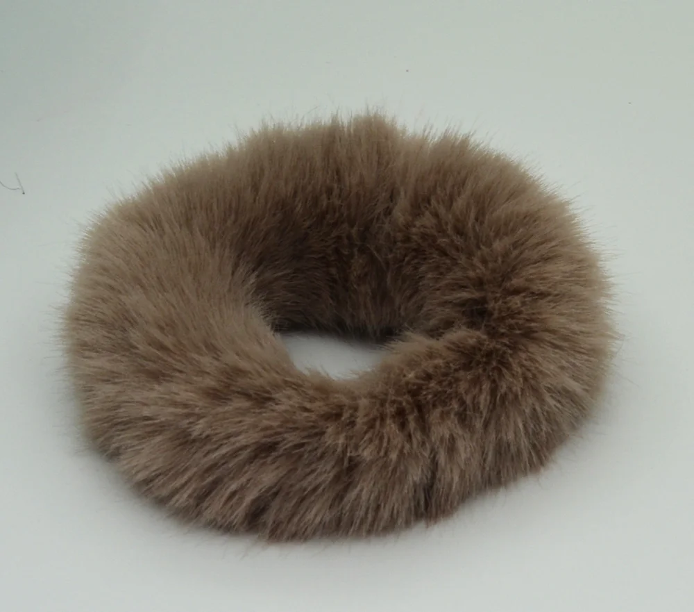 Light Brown Новинка, настоящая меховая кроличья шерсть, мягкие эластичные резинки для волос для женщин и девочек, милые резинки для волос, резинка для хвоста, модные аксессуары для волос - Цвет: Light Brown