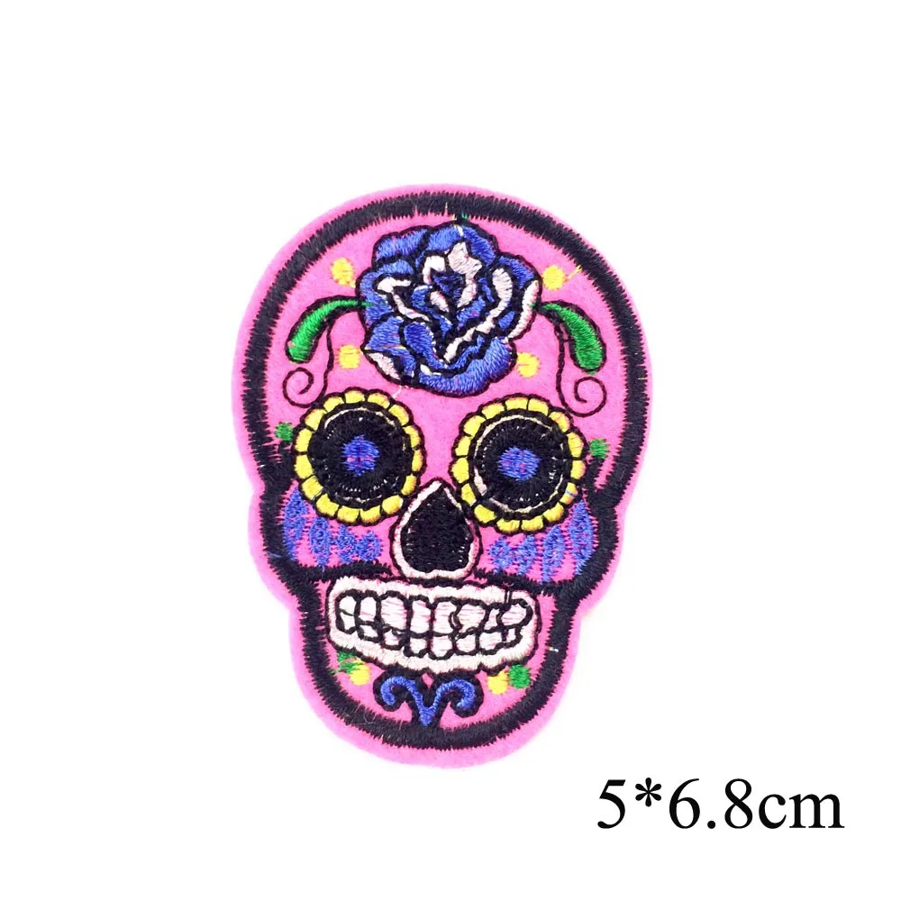 Вышитый бейдж Для морального духа патчи с черепом в стиле панк утюгом для одежды