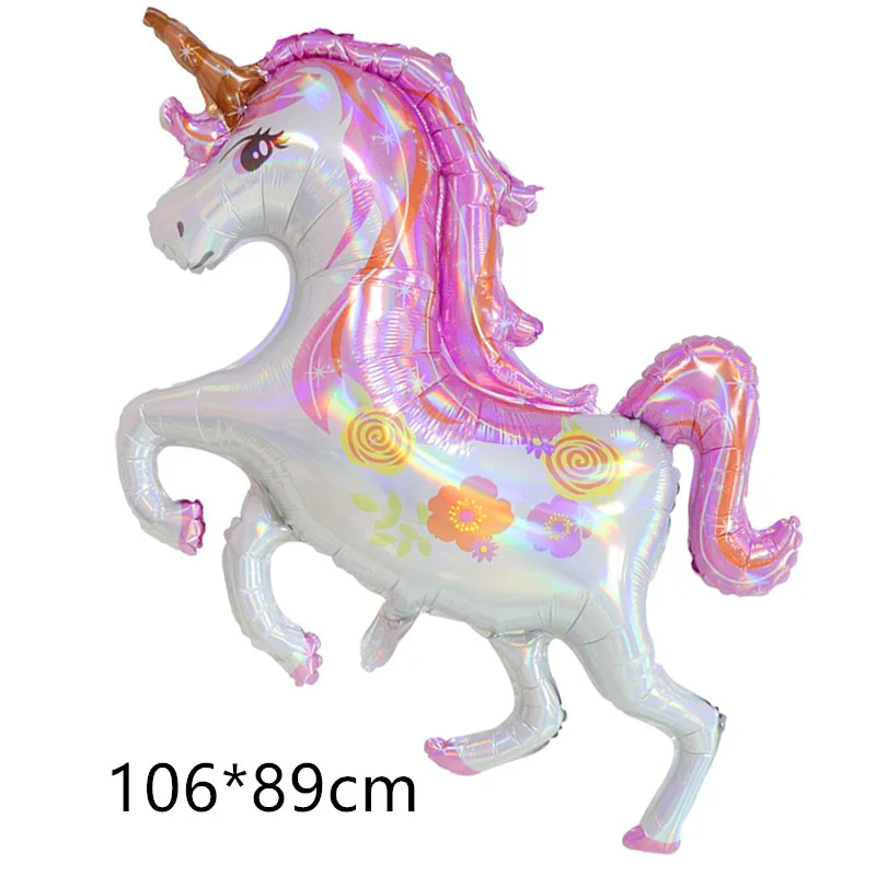 Unicorn 1 шт. 100*97 см розовый маленький конь фольгированные воздушные шары-единороги на день рождения Единорог праздничные гелиевые шары Детские игрушки животные Globos поставки - Цвет: Unicorn