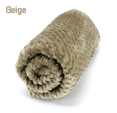 Beige Супер удобное одеяло для собак, одеяло для домашних животных, бархатное плюшевое Флисовое одеяло разных цветов и размеров для маленьких, средних и больших собак - Цвет: Beige