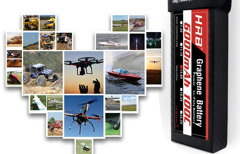 HRB Графен 3S Lipo батарея 11,1 V 5000mah 6000mah 4000mah 3800mah 3000mah 2S 7,4 V 4S 14,8 V 5S 6S 22,2 V RC части для самолетов XT60