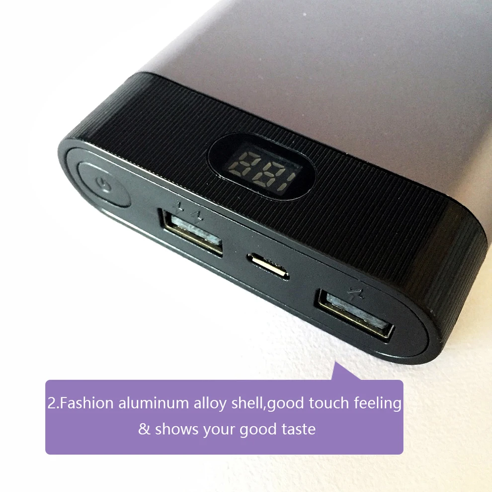 Двойной USB lcd Портативный DIY Банк питания коробка 4X18650 зарядное устройство 5В/2а чехол банка питания для samsung для телефона 5 6 Чехол для зарядного устройства