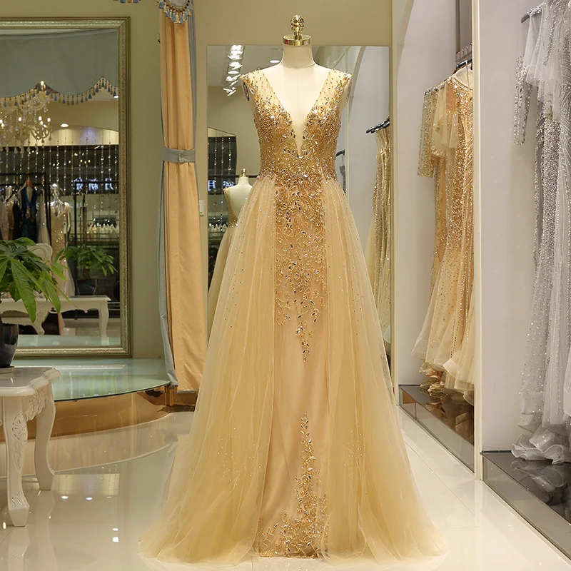 ruthshen 2020 New Handmade Diamonds Transparent Prom Dresses Sexy Open Back Formal Party Dress Illusion Vestido De Formatura | Свадьбы и