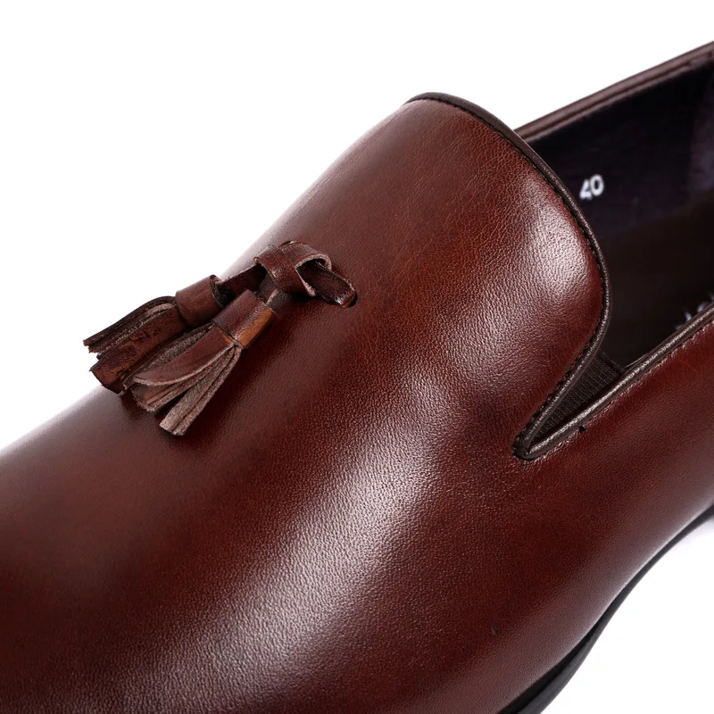 Туфли GRIMENTIN мужские из натуральной кожи итальянские свадебные туфли с бахромой