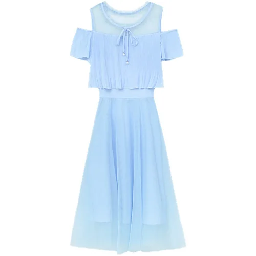 2019 свободное сексуальное Сетчатое летнее платье трапециевидной формы с